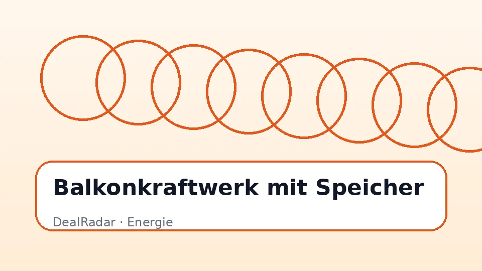 KI-generiertes Motiv: Balkonkraftwerk mit Speicher: Akku, Set, Alltag